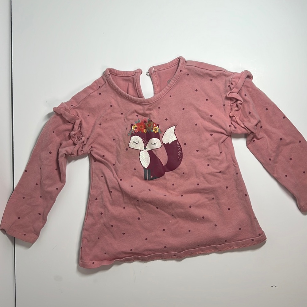 Long sleeve little Me fox 🦊 print shirt for 24 Month old